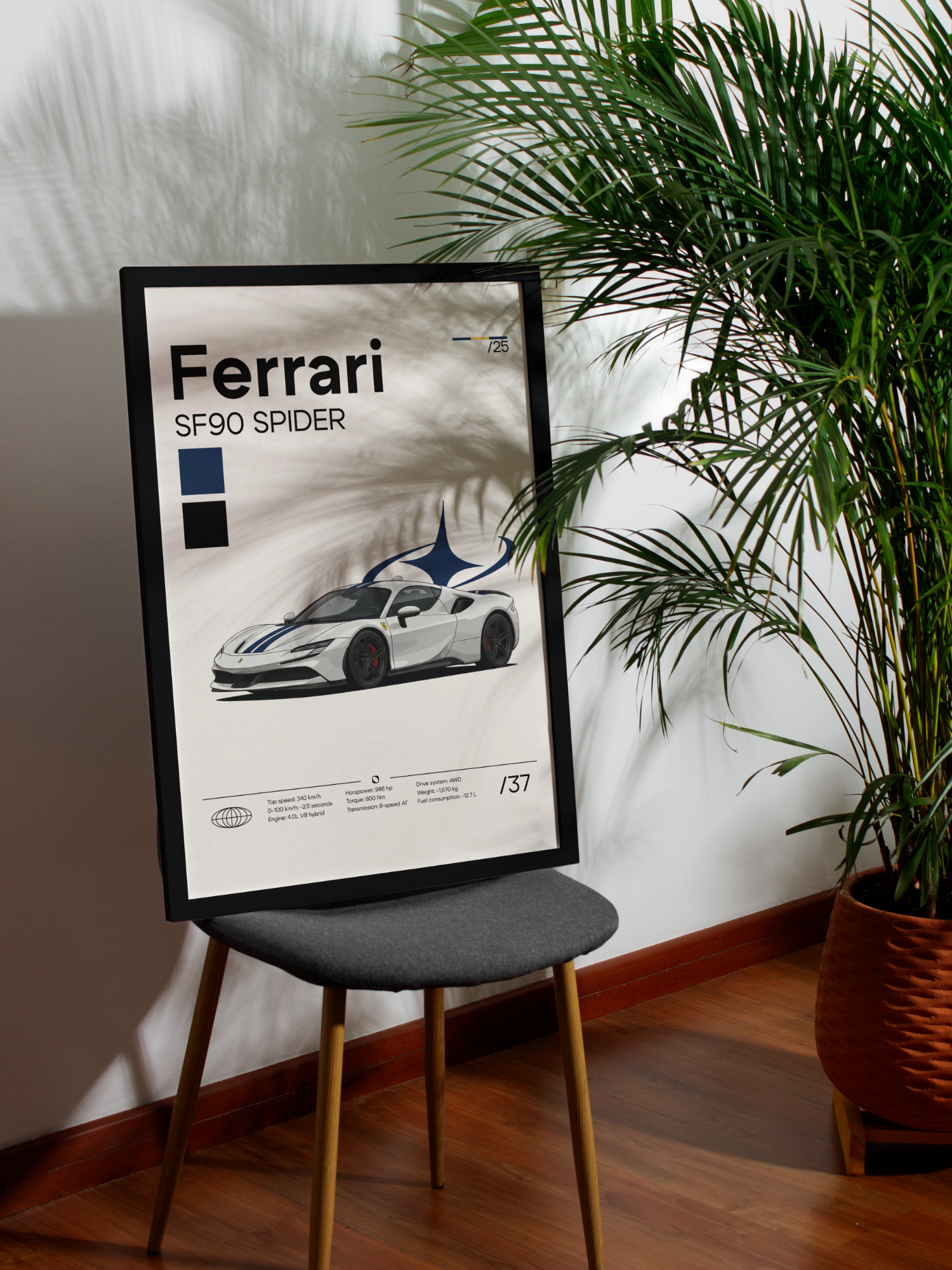 Poster Ferrari SF90 Spider